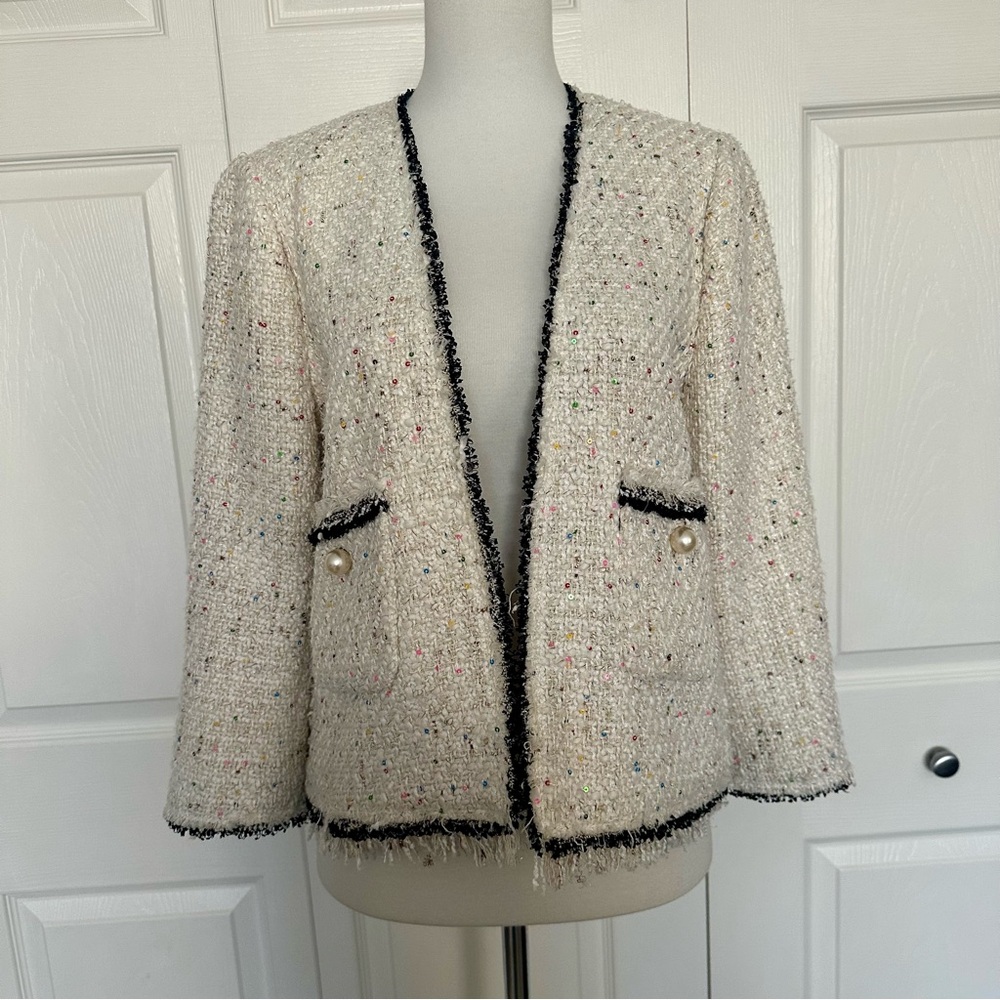 Zara Cream Tweed Women's Jacket